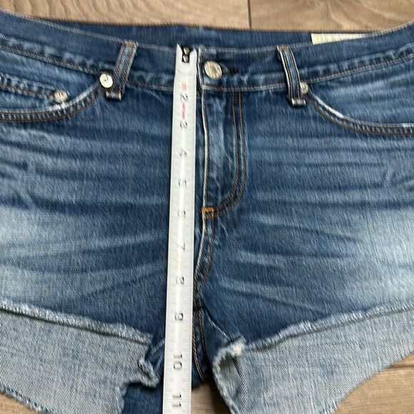 Rag & Bone Low Rise Cut Off Blue Jean Shorts‎ Size 28 - Picture 8 of 11